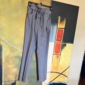 Paperbag Waist Trousers in Gray